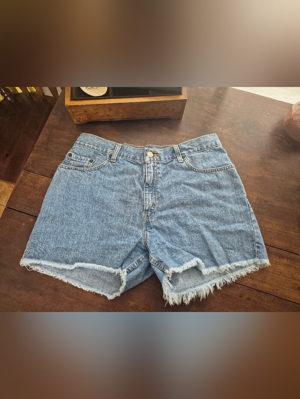 Awesome Light Blue Guy's Fit 555 Denim Shorts - Vintage💥